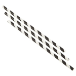 Black & White Smoothie Straw 230mm x 9mm - Box of 200