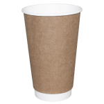 Recyclable Coffee Cups Double Wall Kraft 225ml/8oz (500Pack)