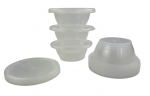 8oz HD Plastic Container & Lid Box of 225
