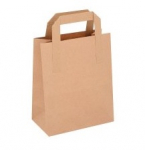 Small Brown Paper Carrier Bag (7 X 3.5 X 9")  - Box of 250