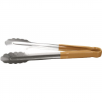 Hygiplas Colour Coded Brown Serving Tongs 300mm 11"