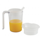 Clear Mug with Handle & 2 lids (Capacity 300ml)