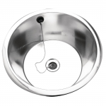 Stainless Steel Rimmed Edge Round Inset Sink Bowl 355mm