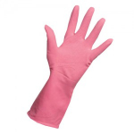 Pink Rubber Gloves - Large x 1 pair