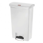 Rubbermaid Slim Jim Step On Pedal Bin White 50Ltr
