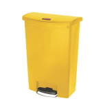 Rubbermaid Slim Jim Step On Pedal Bin Yellow 90Ltr