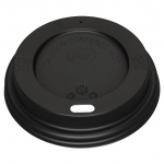 Fiesta Black Polystyrene Lids for 8oz Coffee Cups (Qty 1000)