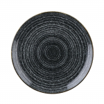 Studio Prints Homespun Plate Charcoal Black Coupe (Pack12)