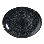 Studio Prints Homespun Plate Black Large Oval Coupe(Pack12)