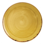 Stonecast Round Coupe Plates Mustard Seed Yellow 288mm (12)