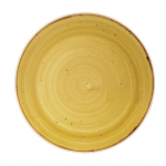 Stonecast Round Coupe Plates Mustard Seed Yellow 220mm (12)
