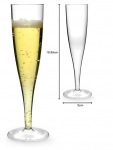 Disposable Champagne Flutes 5.5oz 160ml - Case of 100