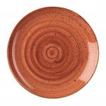 Stonecast Round Coupe Plate piced Orange 200mm (12 Pack)