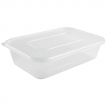 Plastic Microwavable Container with Lid Small 500ml (Qty 250)