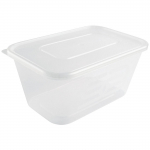 Plastic Microwavable Container Lid Large 1000ml (250 Pack)