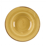 Churchill Stonecast Round Wide Rim Bowl Mustard Seed Yellow
