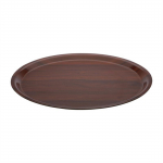 Cambro Mykonos Laminate Round Canteen Tray Walnut 380mm (24)