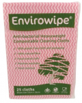 Compostable Cleaning Cloth Red Heavy Duty x 25