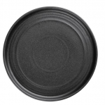Cavolo Flat Round Plates Textured Black 180mm (6 pack)