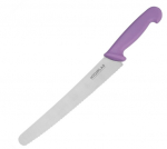Hygiplas Serrated Pastry Knife Purple 25.4cm 10"