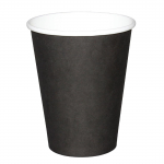 Recyclable Coffee Cups Single Wall Black 225ml/8oz (50 Pack)