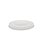 Compostable Hot Food Pot Flat Lids 12oz & 16oz (500 Pack)