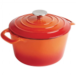 Vogue Orange Round Casserole D ish 3.2Ltr