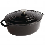 Vogue Black Oval Casserole Dis h 5Ltr