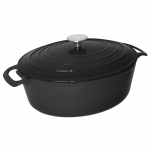 Vogue Black Oval Casserole Dis h 6Ltr