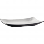 Dual Tone Curved Rectangular Platter 11in