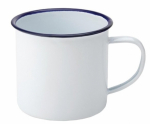 Olympia Enamel Mugs 350ml Pack of 6)