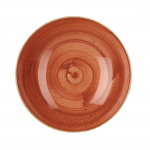 Churchill Stonecast Round Coup Bowl Spiced Orange 200mm x 12