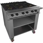 Falcon Chieftain 6 Burner Boil ing Table on Castors Natural G