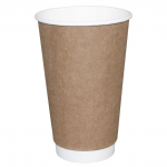 Recyclable Coffee Cups Double Wall Kraft 225ml/8oz (25 Pack)