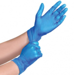 Blue Vinyl PF Gloves Large 10 x 100