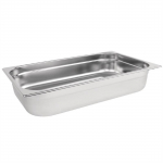 Vogue Stainless Steel 1/1 Gastronorm Tray 100mm(13.5Ltr)