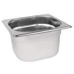 Vogue Stainless Steel 1/6 Gastronorm Tray 100mm (1.7Ltr)