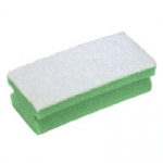 Sponge Scourer (white)- GREEN x 10