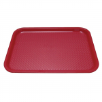 Kristallon Plastic Fast Food Tray Red Large 450mm