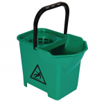 Jantex Colour Coded Mop Bucket Green (14Ltr with dirt sump)