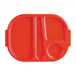 Large Polycarbonate Food Trays Red 374mm (Pack of 10)
