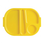 Large Polycarbonate Food Trays Yellow 374mm (Pack of 10)