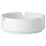 Simplicity White Ashtray Stkg Notch 10.25cm 4" Pack 12