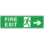 Fire Exit Arrow Right Sign (150 x 450mm)