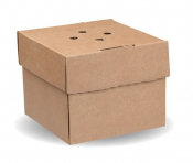 Kraft Gourmet Burger Boxes 122 x 122 x 102mm - Box of 100