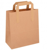 Medium Brown Paper Carrier Bag (8.5 X 4.5 X 10inch) Box of 250