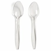 Heavy Duty Clear Plastic Dessertspoon (box of 1000)