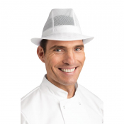 Trilby Hat White - Medium