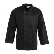 Whites Vegas Chef Jacket Long Sleeve Black - XL