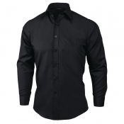 Uniform Works Uniex Long Sleeve Dress Shirt Black S